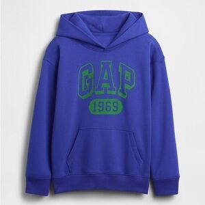 GAP Kids Royal Blue Hoodie with Green Logo